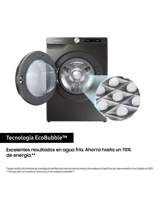 Lavadora Secadora Samsung 9kg/6kg con Autodosificación Clase E/B Inox WD90T534DBN/S3 Inox-6