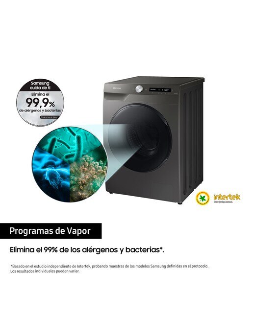 Lavadora Secadora Samsung 9kg/6kg con Autodosificación Clase E/B Inox WD90T534DBN/S3 Inox-7