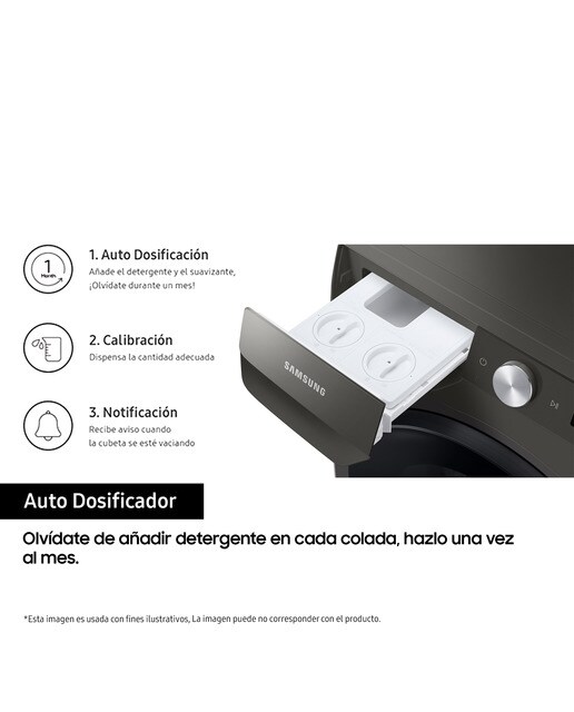 Lavadora Secadora Samsung 9kg/6kg con Autodosificación Clase E/B Inox WD90T534DBN/S3 Inox-9
