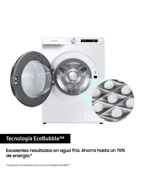 Lavadora Secadora Samsung 9kg/6kg con Autodosificación Clase E/B Blanca WD90T534DBW/S3 Blanco-7