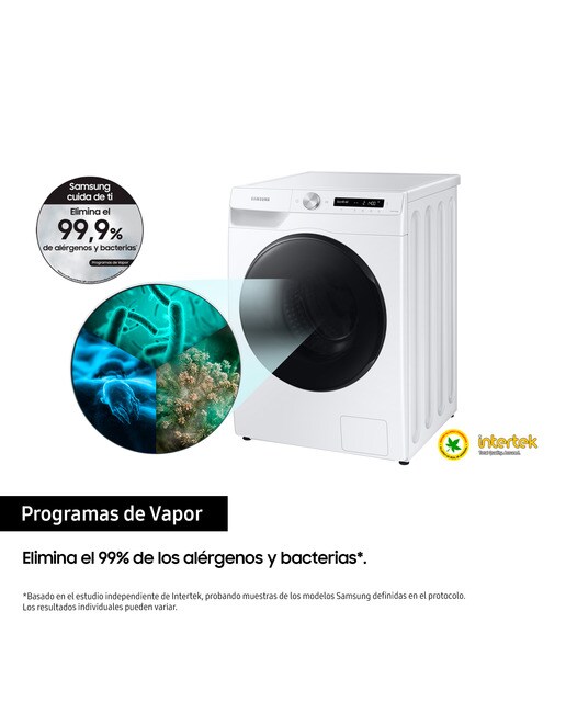 Lavadora Secadora Samsung 9kg/6kg con Autodosificación Clase E/B Blanca WD90T534DBW/S3 Blanco-9