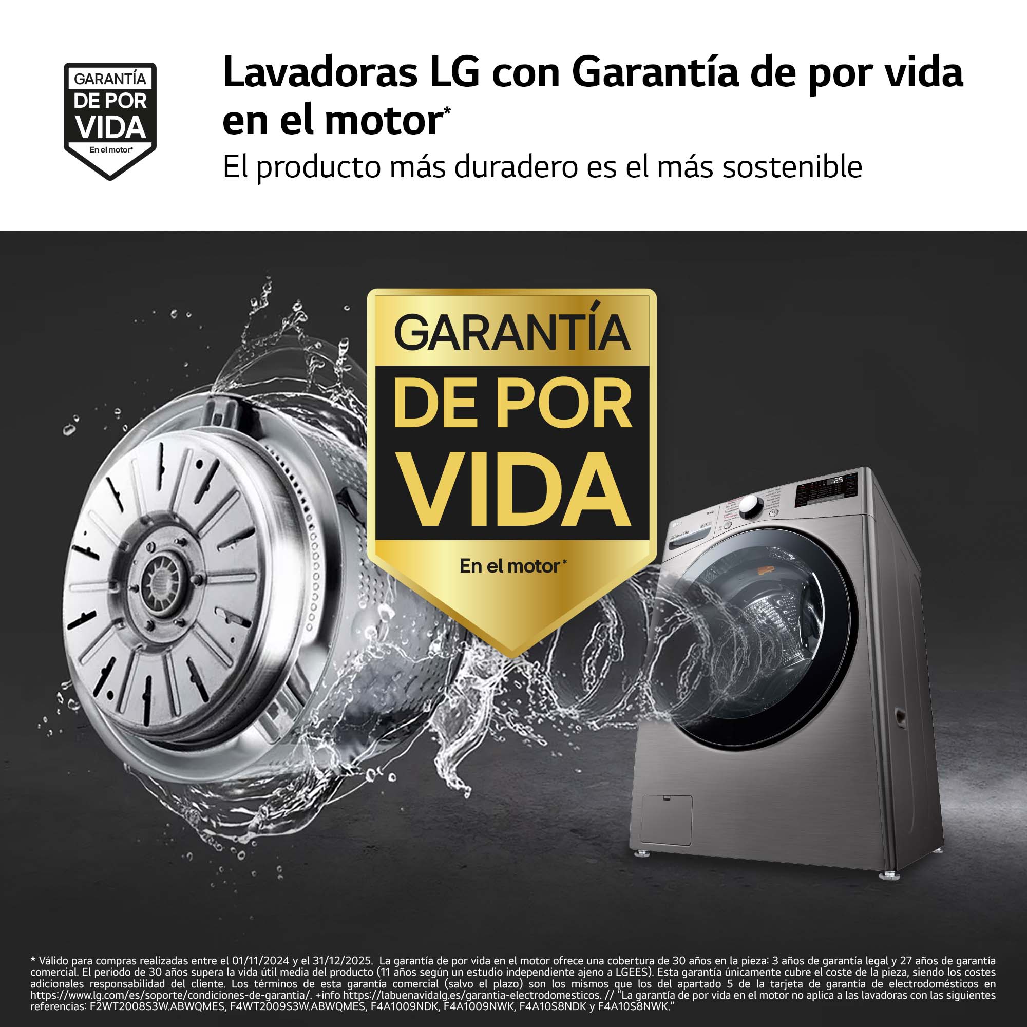 Lavadora LG 17 kg / 1.100 rpm - F1P1CY2T Inox-6