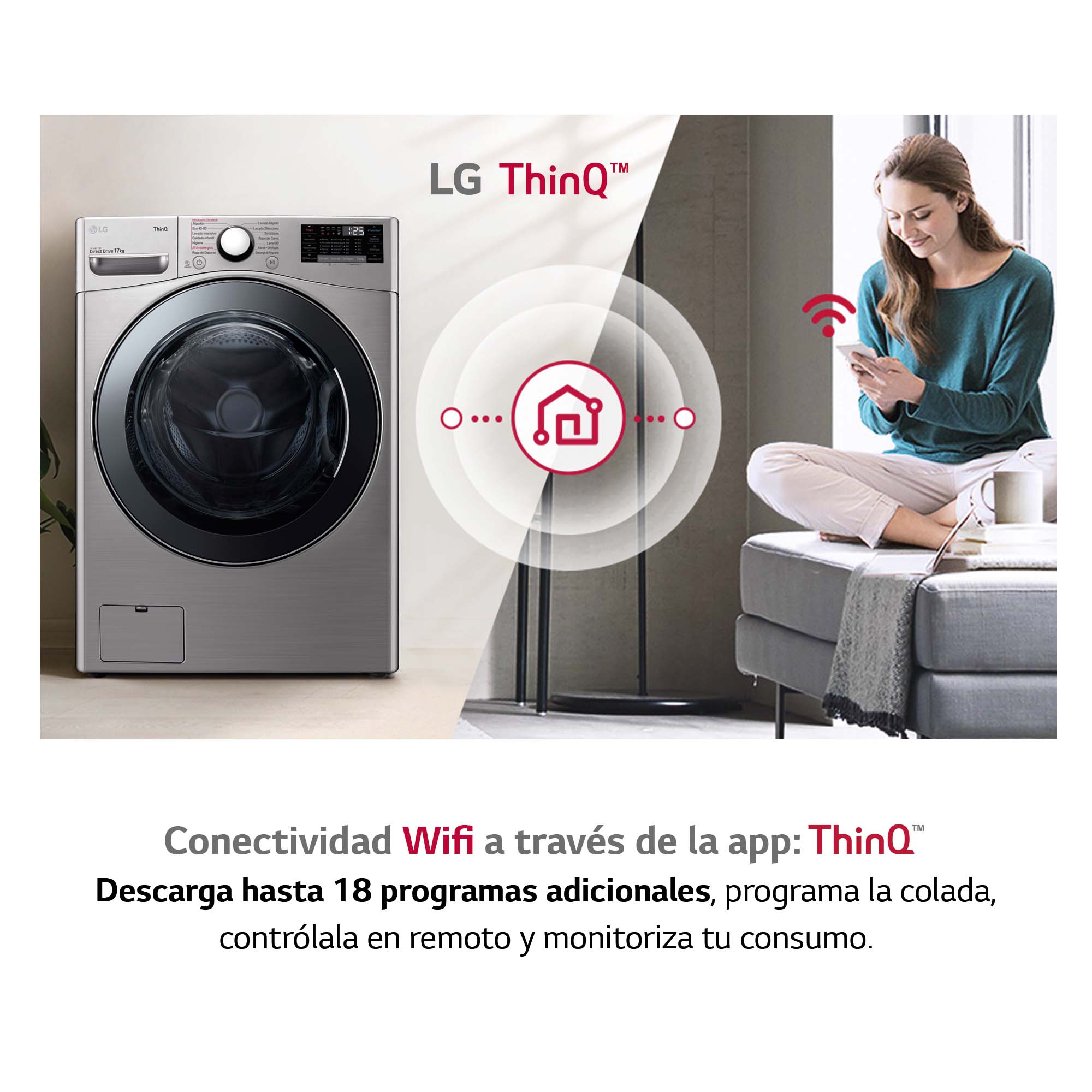 Lavadora LG 17 kg / 1.100 rpm - F1P1CY2T Inox-7