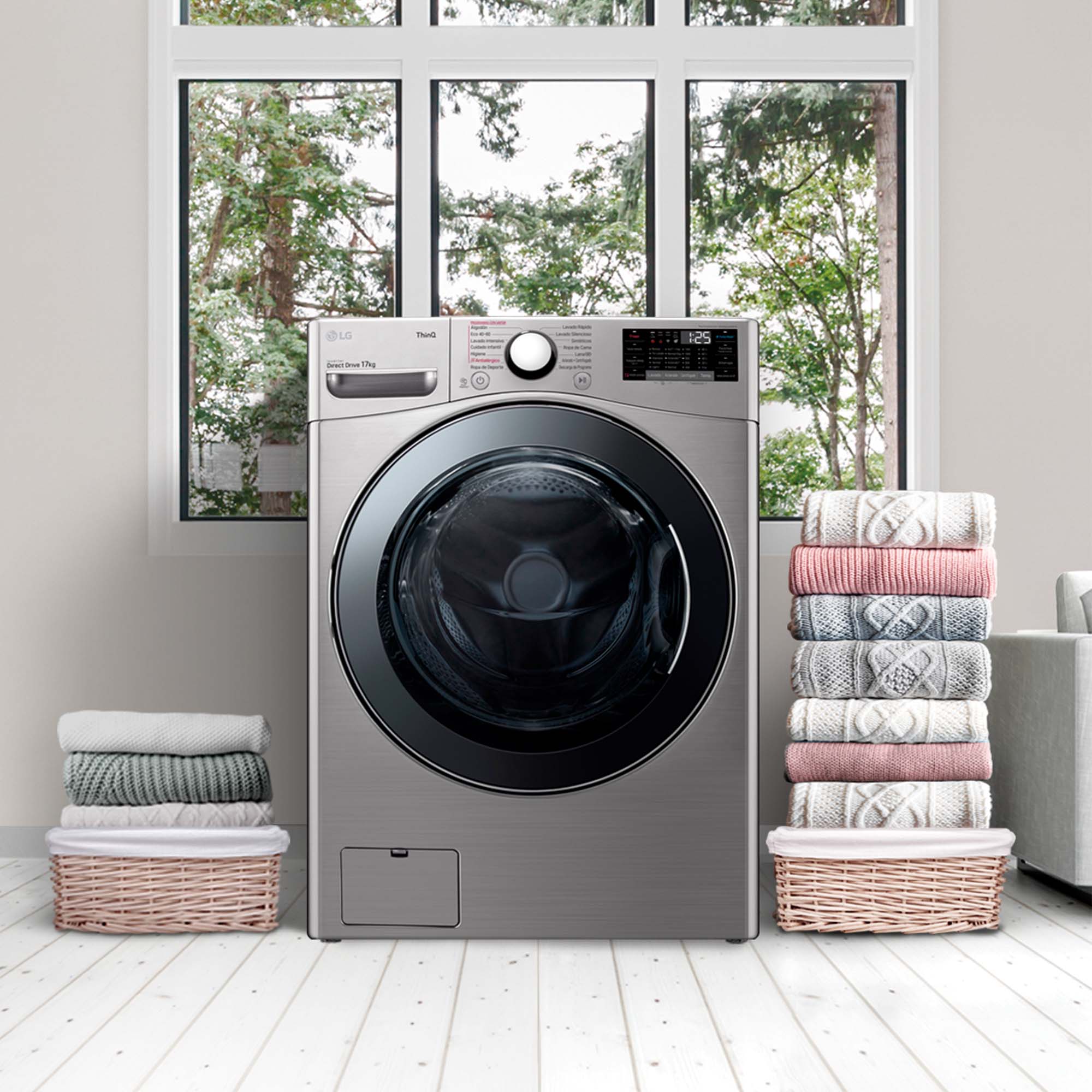 Lavadora LG 17 kg / 1.100 rpm - F1P1CY2T Inox-14
