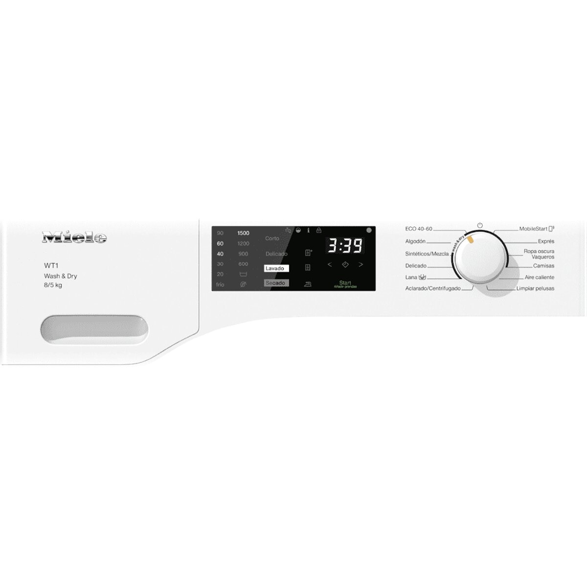 Imagen 2 de Lavadora secadora Miele 8 kg / 1.500 rpm - WTD 160 WCS LW - Blanco Blanco