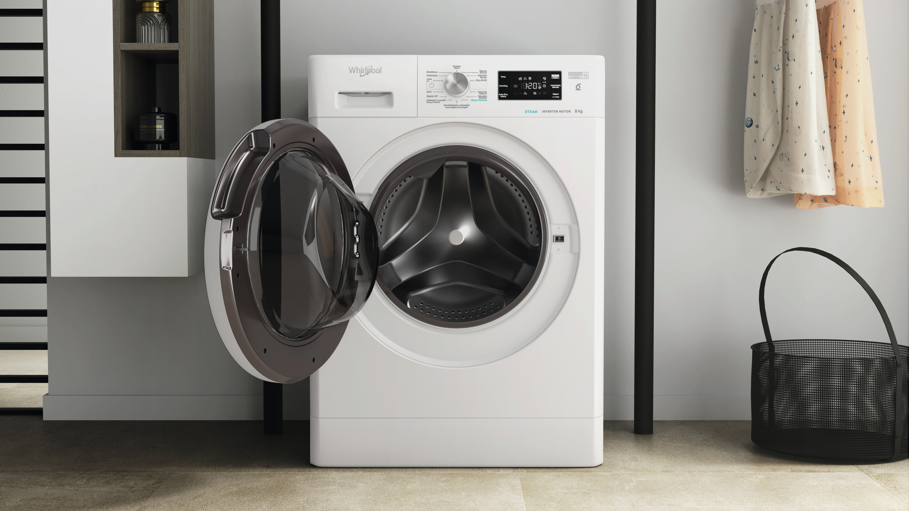 Lavadora Whirlpool 8 kg / 1.200 rpm - FFB 8258 WV SP Blanco-11