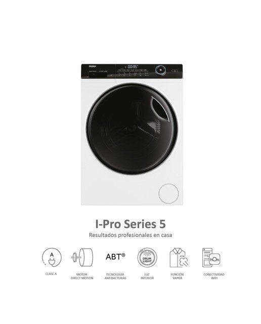 Lavadora Haier 10 kg / 1.400 rpm I-Pro Series 5 - HW100B14959U1S Blanco-3