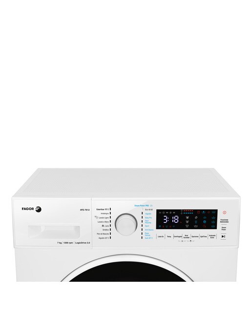 Máquina de Lavar Roupa Fagor 4FE-7612 Carga Frontal de 7 Kg e de 1200 rpm - Branco Branco-4