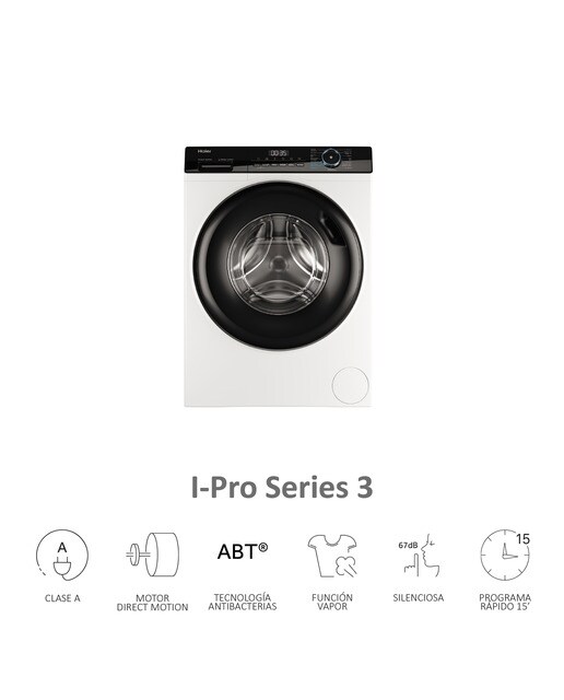 Lavadora Haier 9 kg / 1.400 rpm I-Pro Series 3 - HW90-B14939-IB Blanco-4