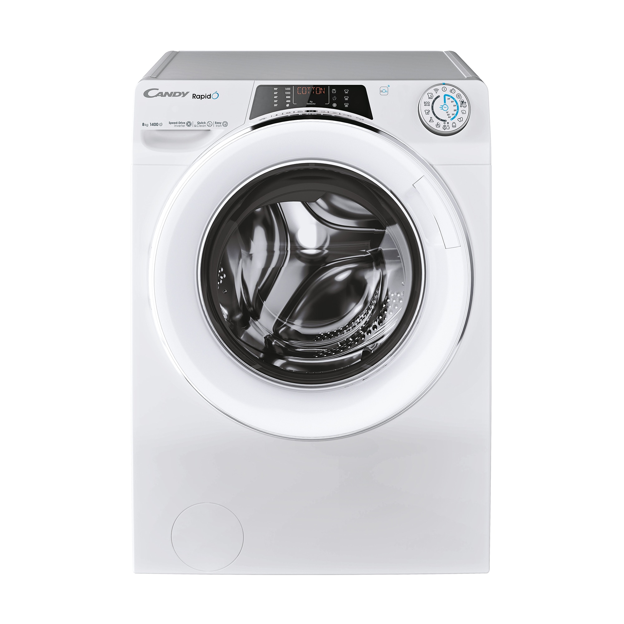Imagen 2 de Lavadora Candy 8 kg / 1.400 rpm con WIFI RapidÓ - RO 1486DWMCT/1-S - Blanco Blanco
