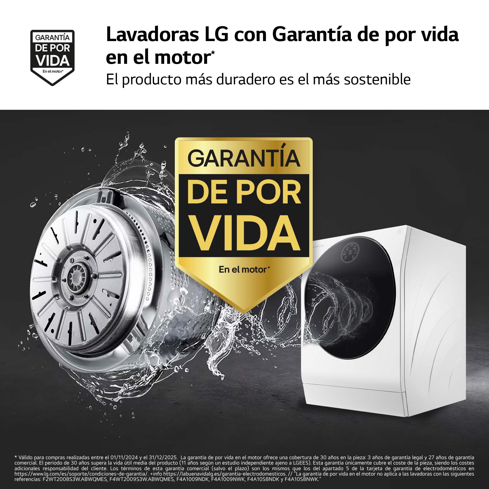 Thumbnail 5 de LG LSWD100E lavadora 12 kg, 1.600 rpm