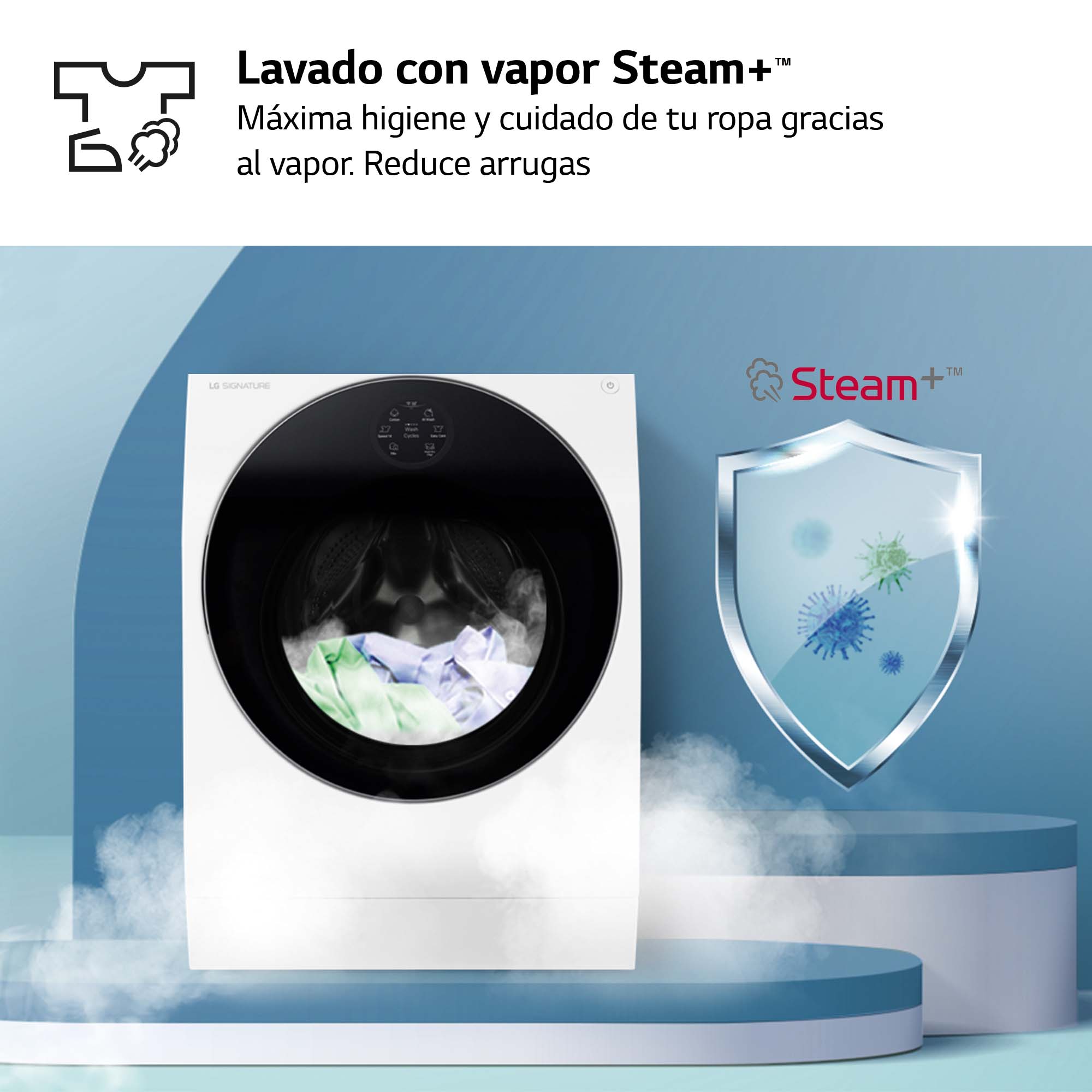 Lavadora secadora LG 12 kg lavado, 7kg secado,  1.600 rpm, Autodosificación -  LSWD100E Blanco-8