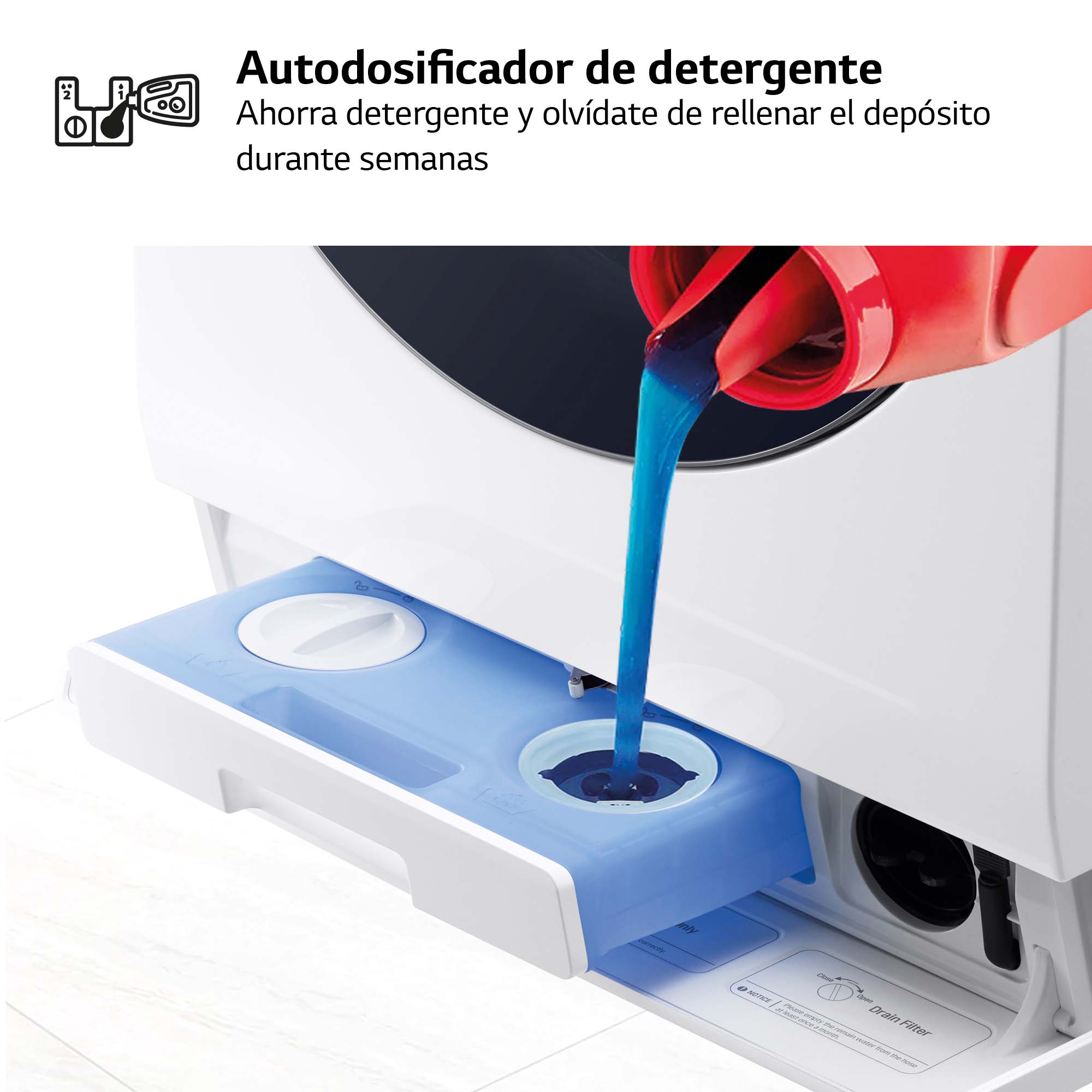 Lavadora secadora LG 12 kg lavado, 7kg secado,  1.600 rpm, Autodosificación -  LSWD100E Blanco-9