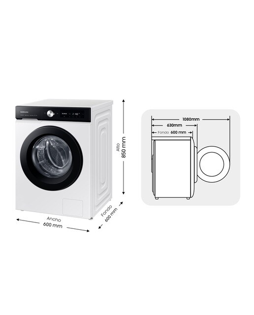 Lavadora Samsung 11kg con Autodosificación Clase A Blanca WW11BB534DAES3 - Blanco Blanco-2