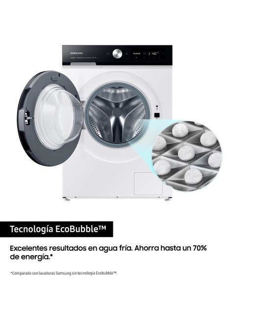 Lavadora Samsung 11kg con Autodosificación Clase A Blanca WW11BB534DAES3 - Blanco Blanco-6