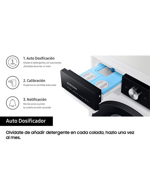 Lavadora Samsung 11kg con Autodosificación Clase A Blanca WW11BB534DAES3 - Blanco Blanco-7