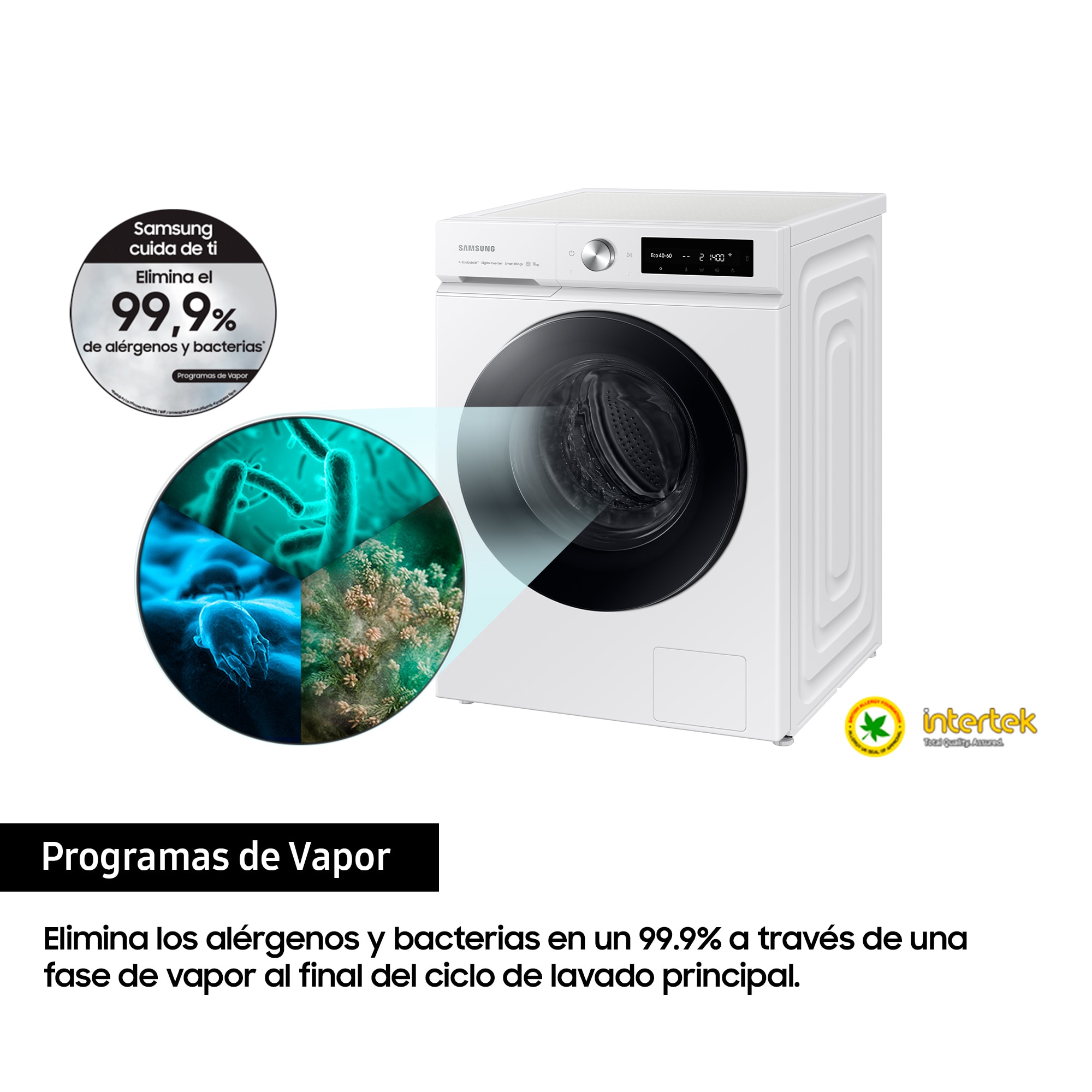 Lavadora Samsung 11kg con Autodosificación Clase A Blanca WW11BB744DGWS3 Blanco-9