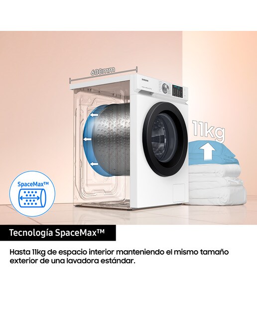 Lavadora Samsung 11kg con Autodosificación Clase A Blanca WW11BB744DGWS3 Blanco-12