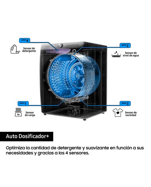 Lavadora Samsung 11kg con Autodosificación Clase A Blanca WW11BB744DGWS3 Blanco-14