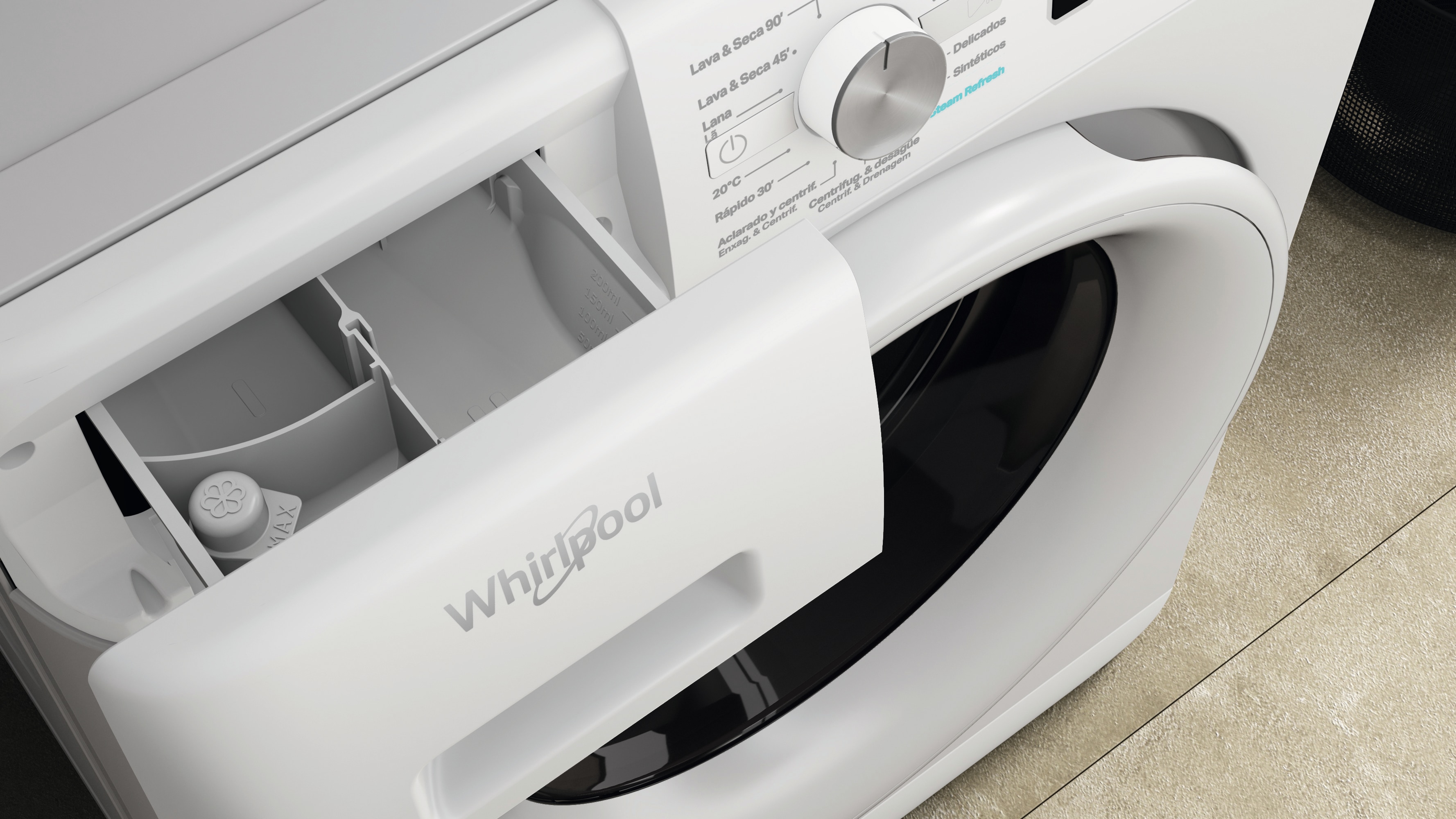 Lavadora secadora Whirlpool 8 kg / 1.400 rpm - FFWDB 864349 WV Blanco-8