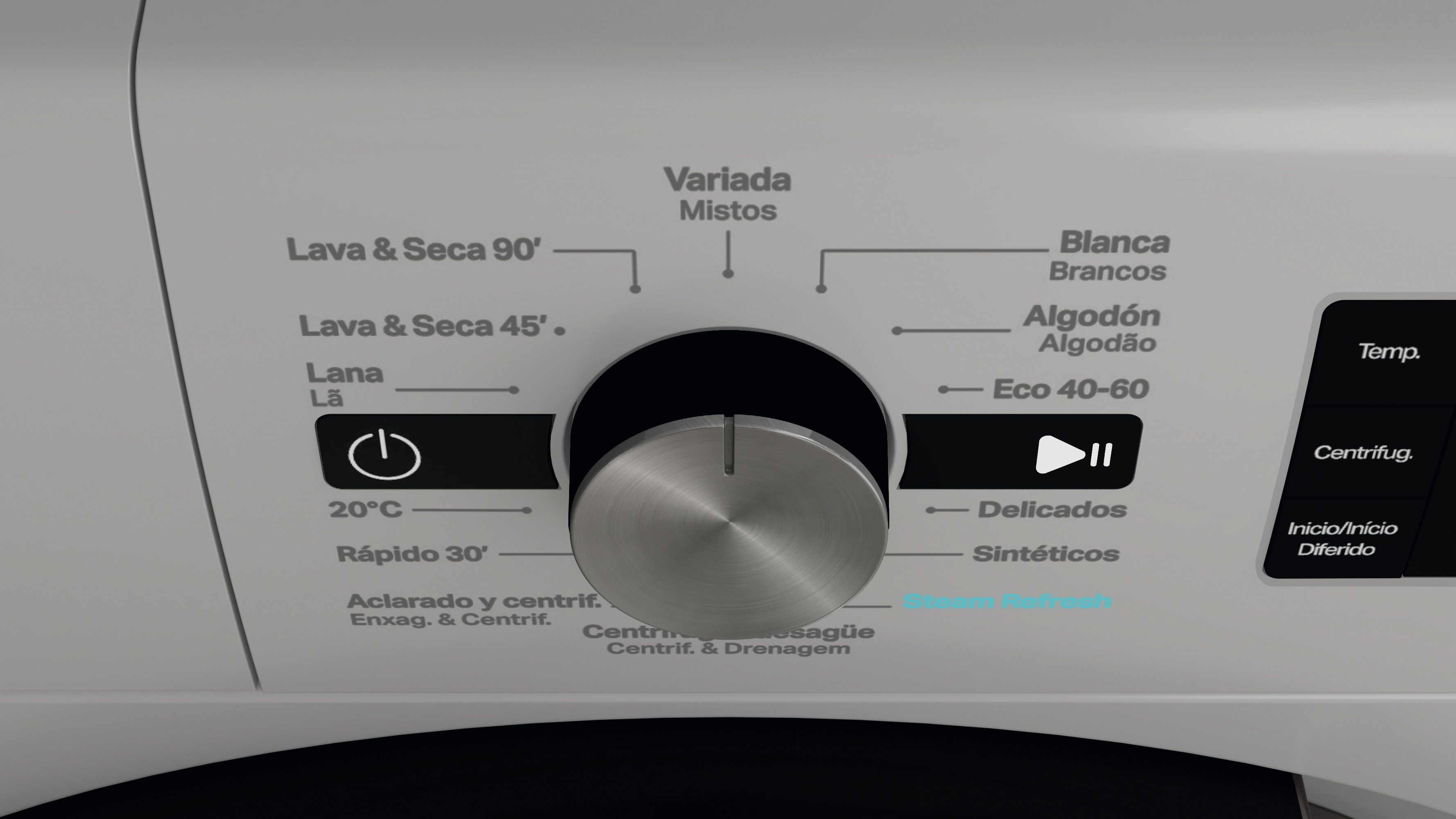 Lavadora secadora Whirlpool 9 kg / 1.400 rpm - FFWDB 964369SBV Plata-5