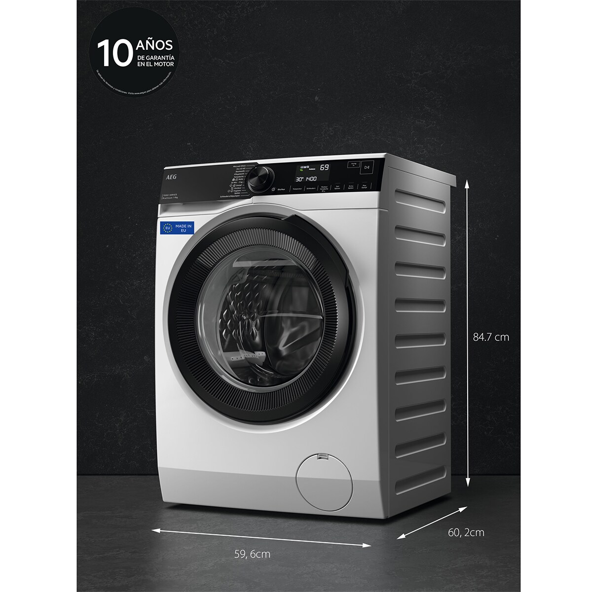 Lavadora AEG 9 kg / 1400 rpm Vapor, cajón UniversalDose - LFR7394O4V Blanco-16