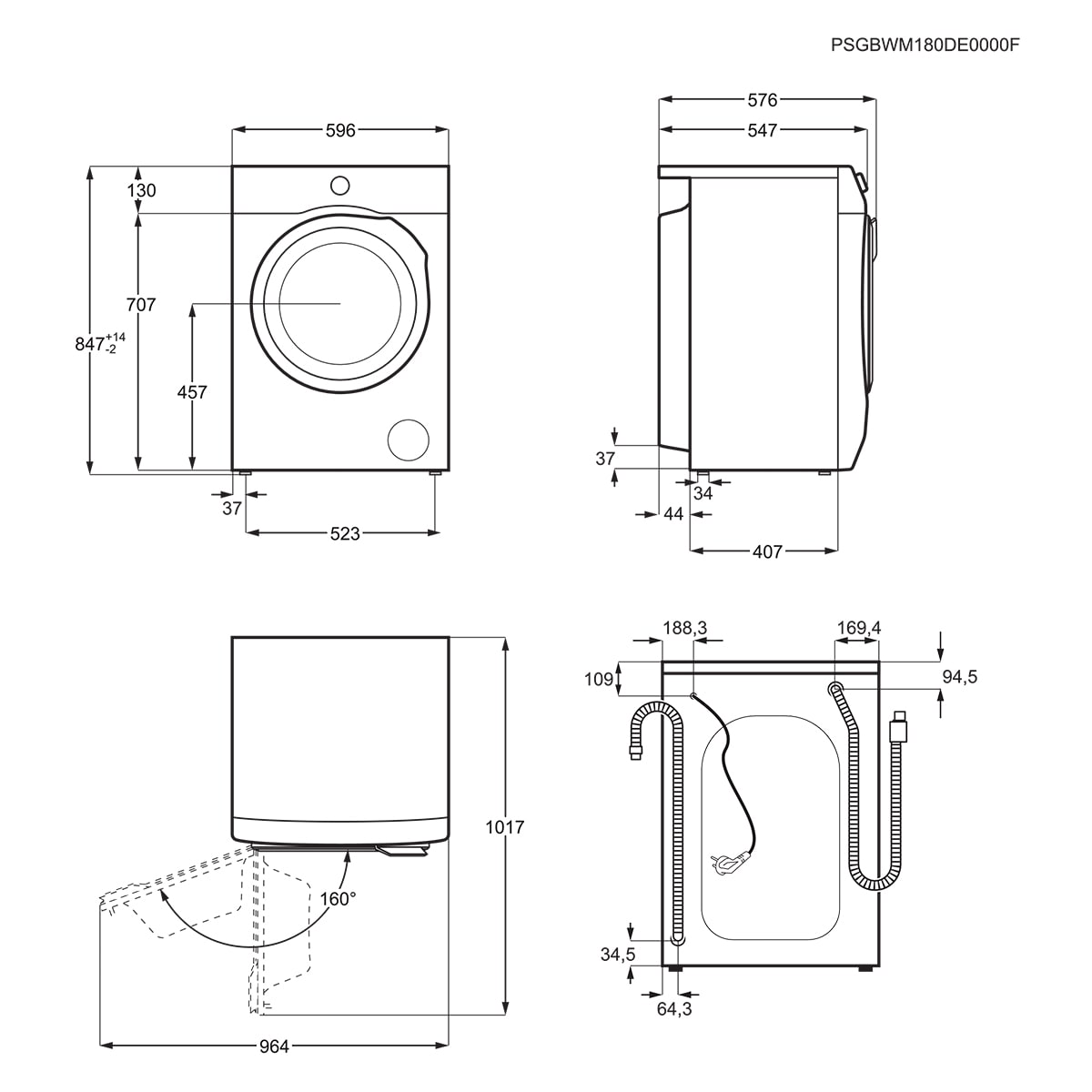 Lavadora AEG 8 kg / 1.200 rpm Vapor - LFA6I8275A Blanco-3