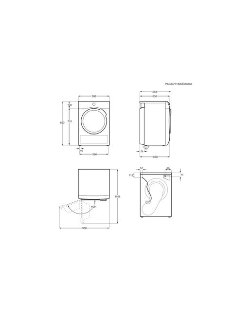 Máquina de Lavar Roupa Electrolux EA2F6820CF Carga Frontal, TimeCare, AutoSense de 8 Kg e de 1200 rpm - Branco Branco-2