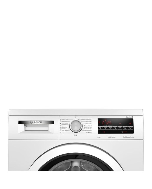 Lavadora Bosch 8 kg./1400 rpm, EcoSilence - WUU28T63ES Blanco-5