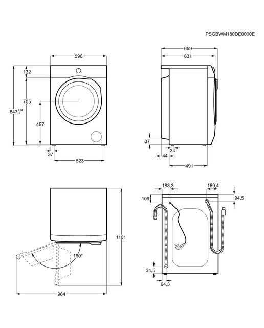 Lavadora AEG 8 kg / 1.200 rpm, ProSense - LFA6I8272A Blanco-2
