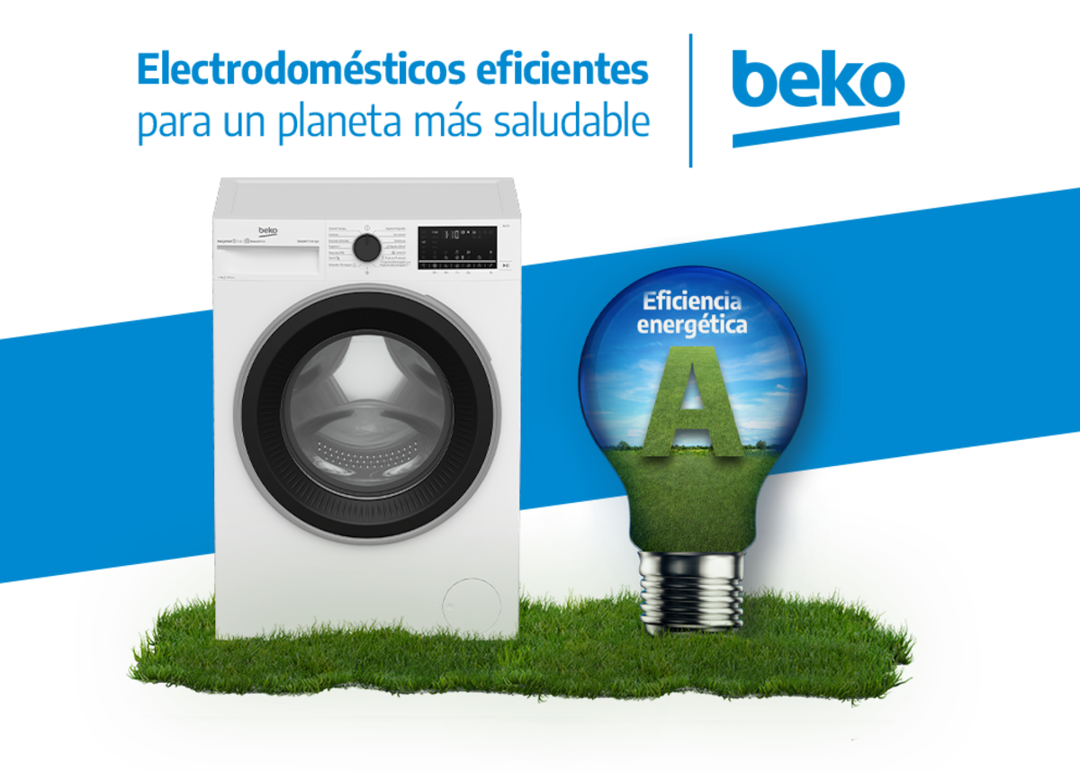 Lavadora Beko 8 kg / 1.400 rpm, Motor Inverter, HomeWhiz, Vapor - B3WFT58415W Blanco-8