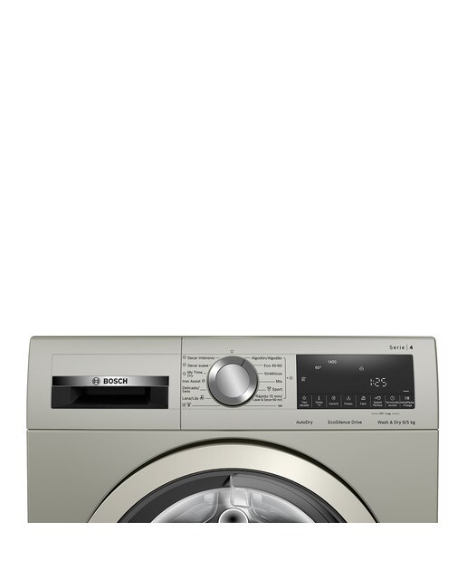 Lavadora secadora Bosch 9 kg / 1.400 rpm, Motor Ecosilence, Iron Assist - WNA1341XES - Inox Inox-3