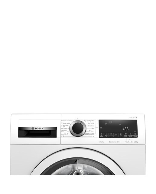 Lavadora secadora Bosch 9 kg / 1.400  rpm, Motor Ecosilence, Iron Assist - WNA13401ES Blanco-3