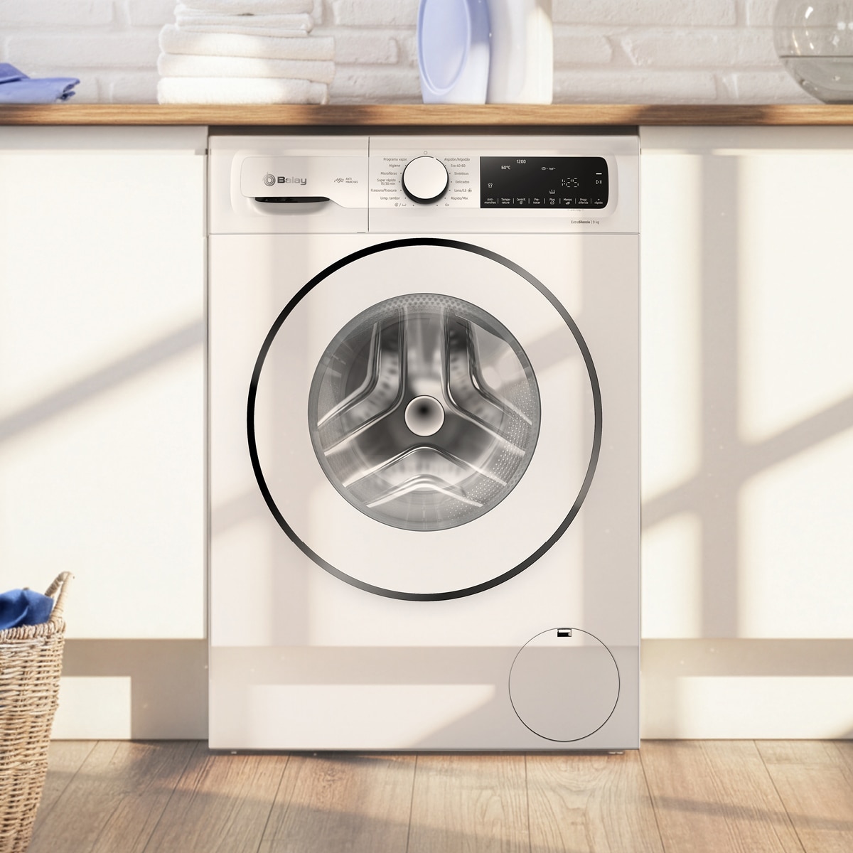 Lavadora Balay 9 kg / 1.200 rpm, AquaControl Plus - 3TS390B Blanco-14