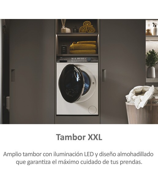 Lavadora Haier 10 kg / 1.400 rpm, Autodosificación, I-Pro Series 7 Plus - HW100GBD14979UIB Blanco-9