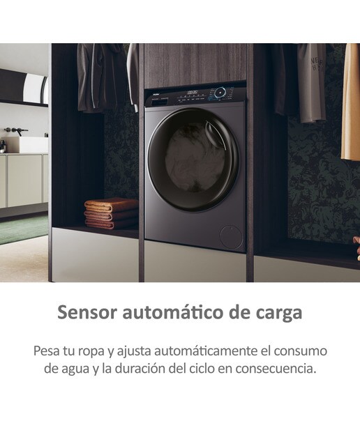 Máquina de Lavar e Secar Roupa Haier I-Pro Série 3 HWD80-B14939S8 Motor Direct Motion, de 8/5 Kg e de 1400 rpm - Inox Inox-8