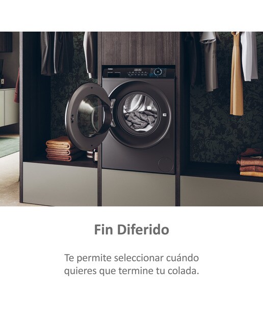 Máquina de Lavar e Secar Roupa Haier I-Pro Série 3 HWD80-B14939S8 Motor Direct Motion, de 8/5 Kg e de 1400 rpm - Inox Inox-9
