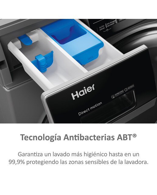 Máquina de Lavar e Secar Roupa Haier I-Pro Série 3 HWD80-B14939S8 Motor Direct Motion, de 8/5 Kg e de 1400 rpm - Inox Inox-10