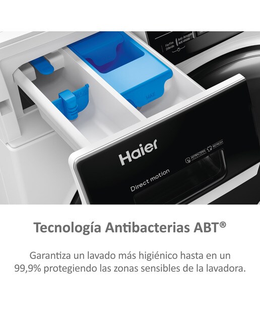 Lavadora secadora Haier 9 kg / 1.400 rpm I-Pro Series 3 - HWD90-B14939-IB - Blanco Blanco-10