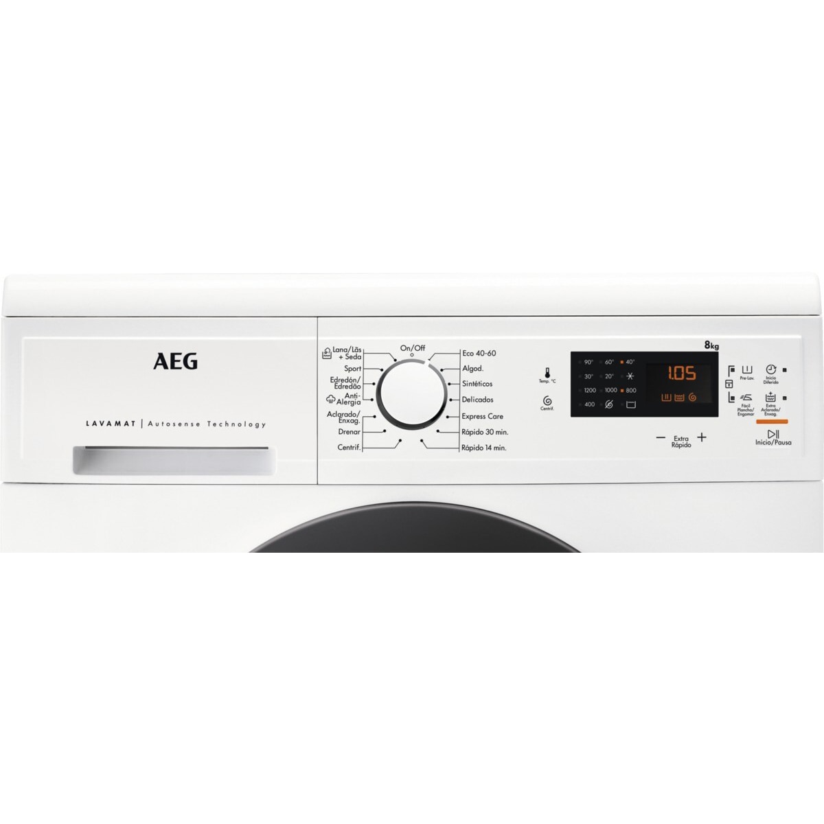 Lavadora AEG 8 kg / 1.200 rpm  - LFA5I82RE Blanco-3