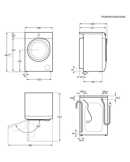 Lavadora AEG 9 kg / 1.400 rpm, AutoDosificador - LFR6194O4Q Blanco-2