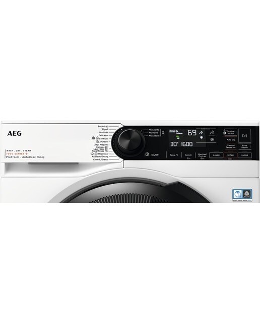 Lavadora secadora AEG 10 kg / 1600 rpm, autodosificación - LWR7316O4Q Blanco-7