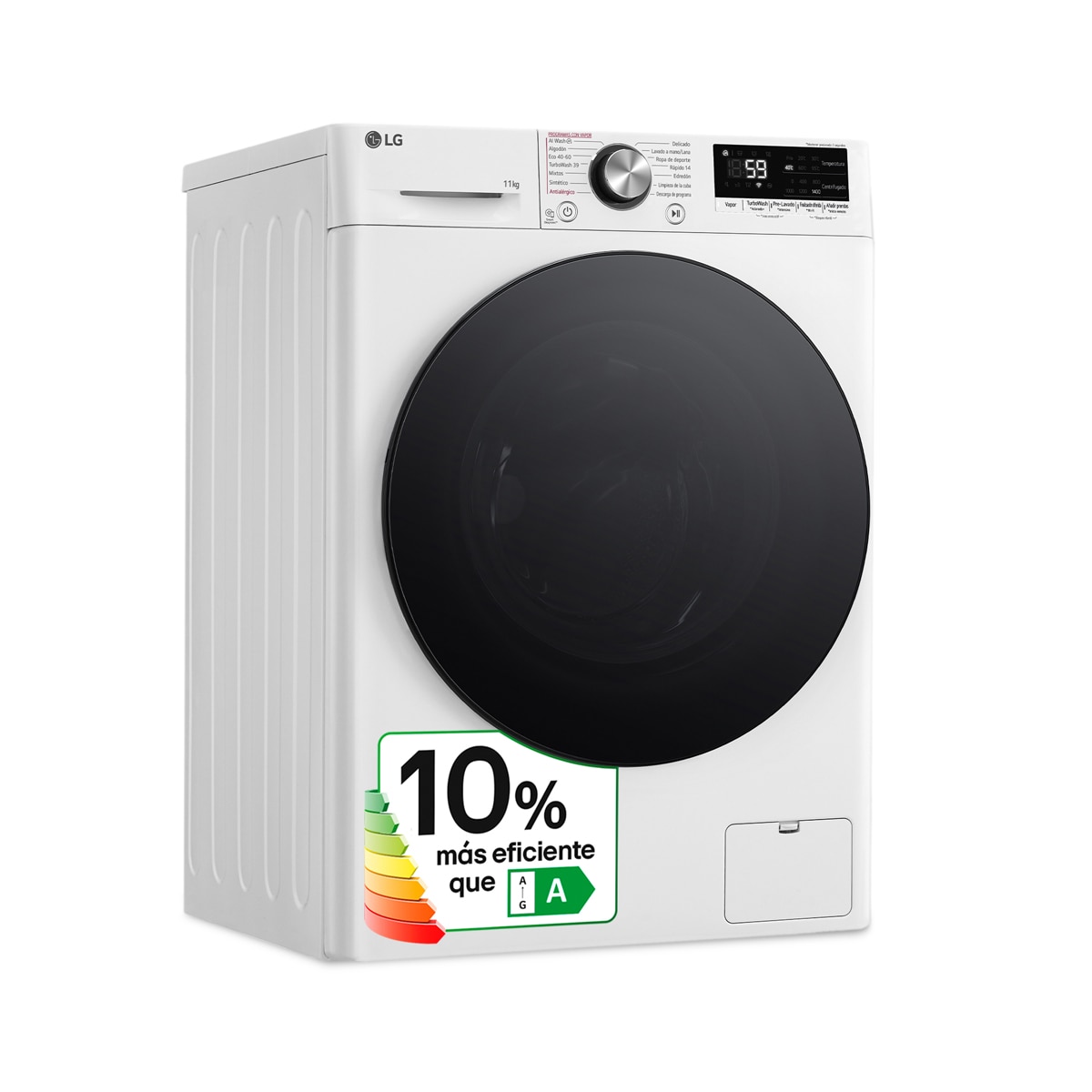 Lavadora LG 10 kg / 1400 rpm, TurboWash 360 - F4WR7010AGW Blanco-4
