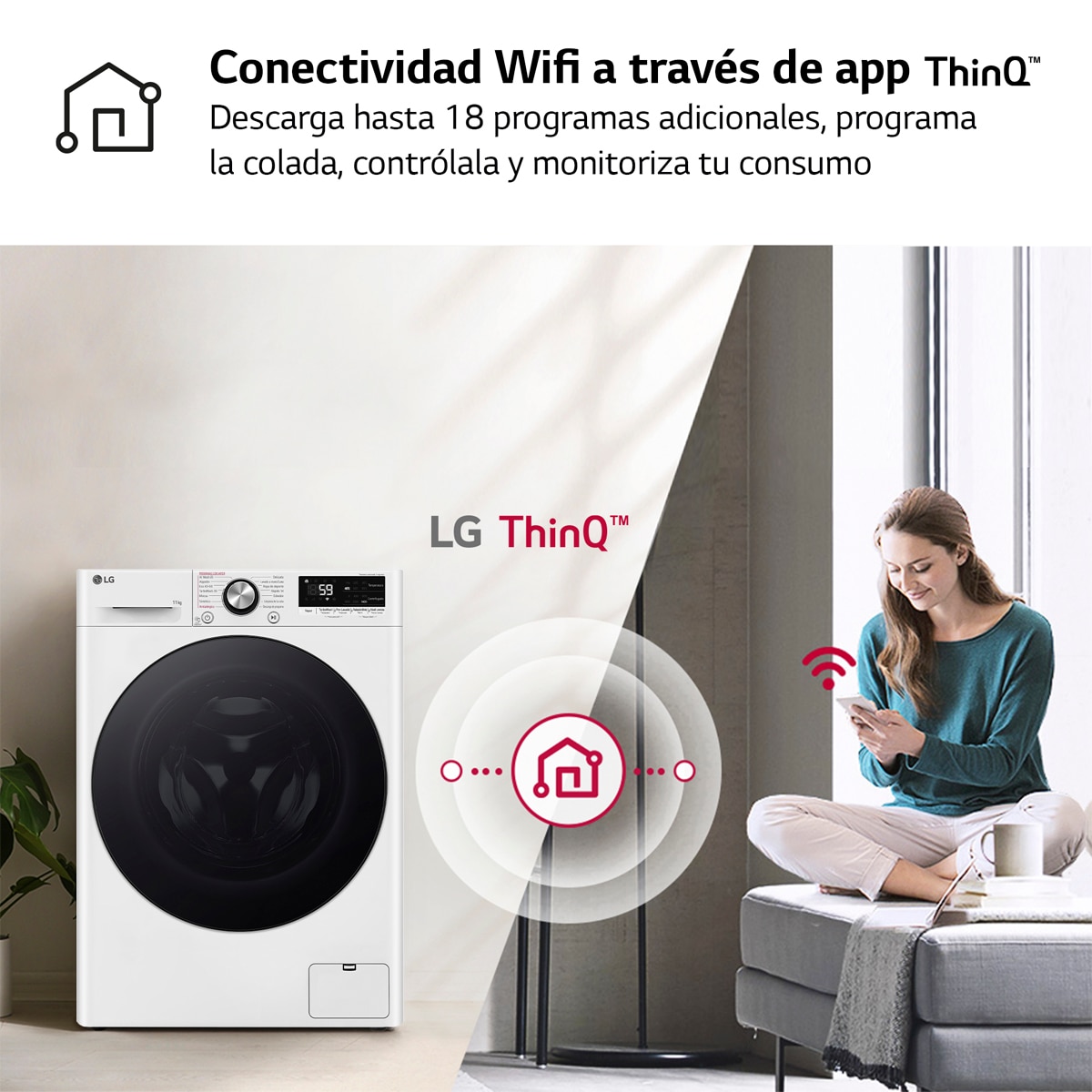 Lavadora LG 10 kg / 1400 rpm, TurboWash 360 - F4WR7010AGW Blanco-11