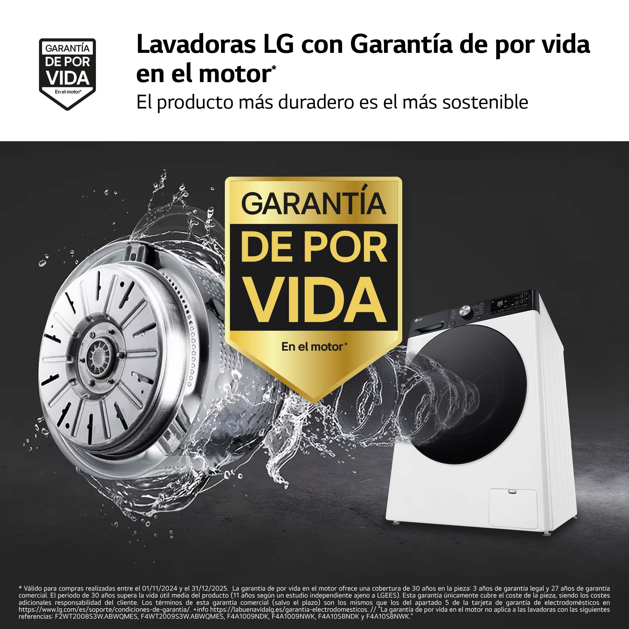 Lavadora LG 10 kg / 1400 rpm, Inteligencia artificial, Autodosificación - F4WR7510AGH Blanco-8