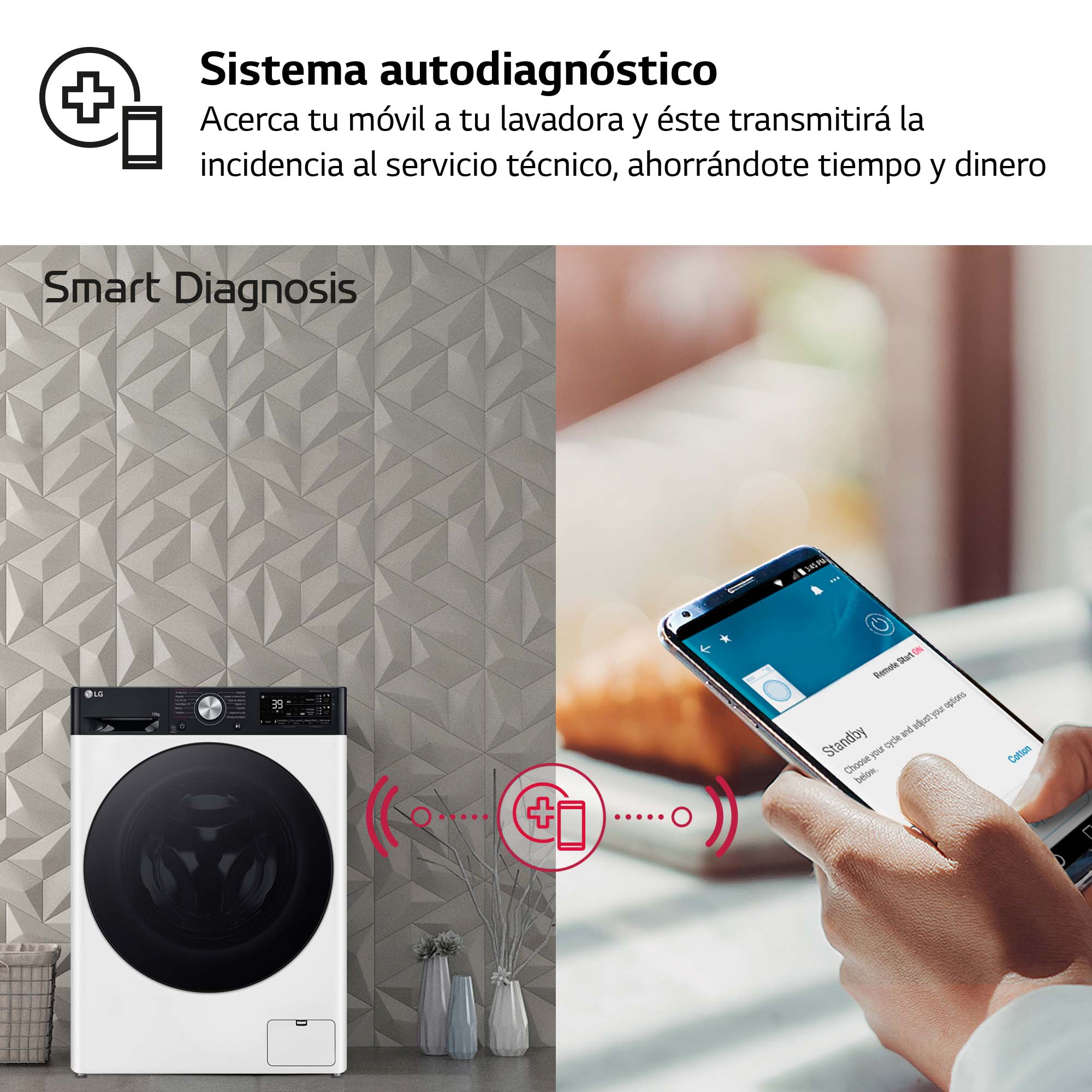 Lavadora LG 10 kg / 1400 rpm, Inteligencia artificial, Autodosificación - F4WR7510AGH Blanco-13