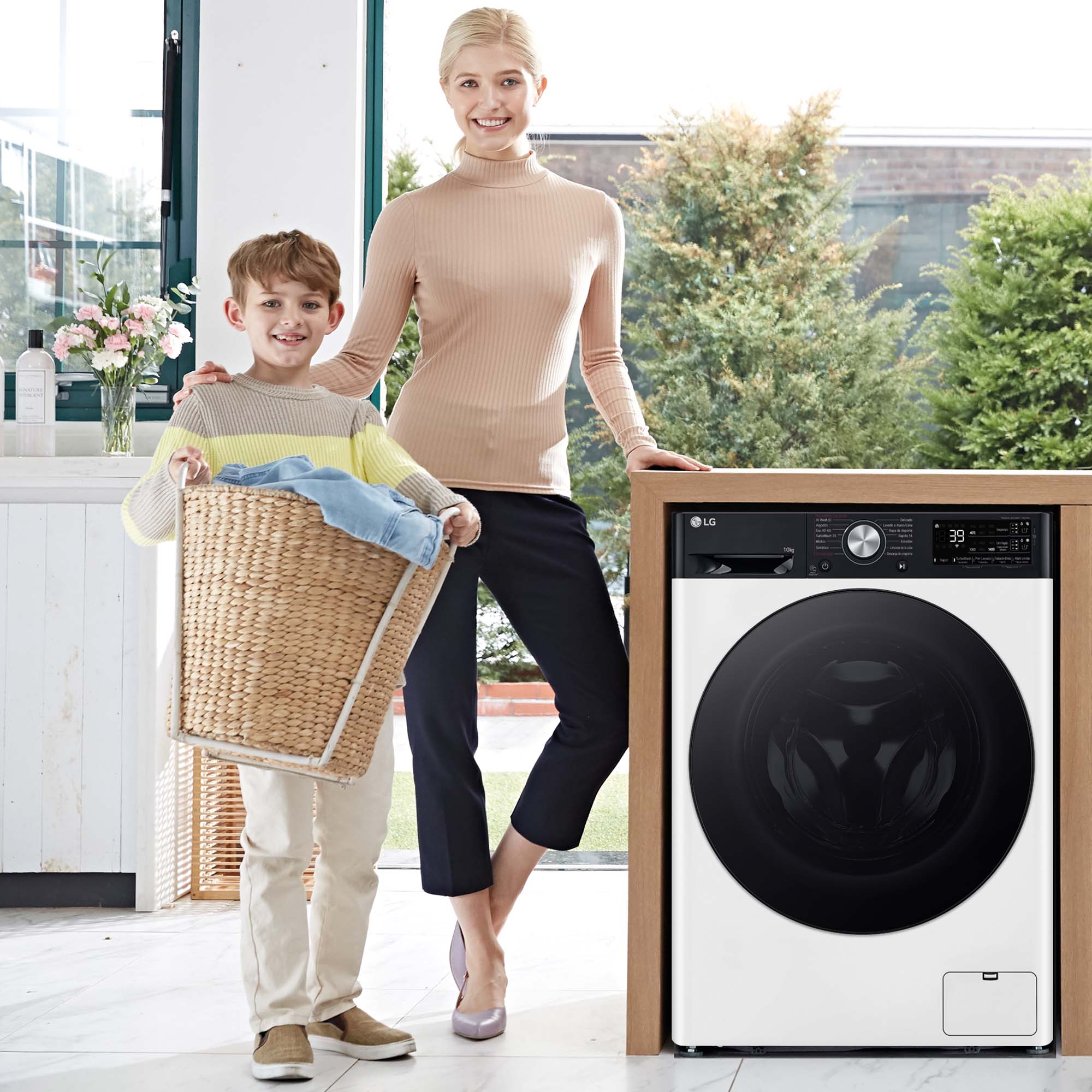 Lavadora LG 10 kg / 1400 rpm, Inteligencia artificial, Autodosificación - F4WR7510AGH Blanco-21
