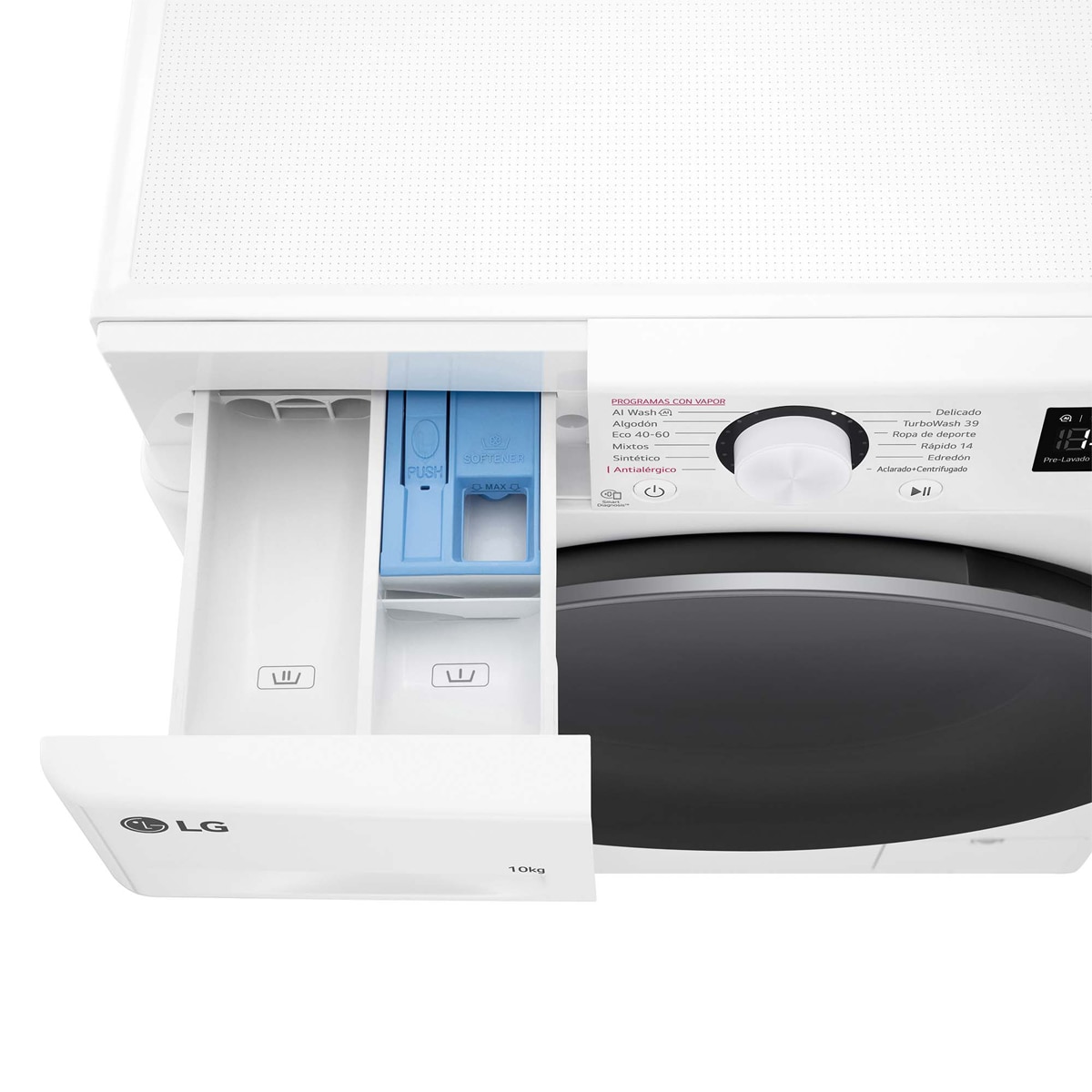 Lavadora LG  10 kg /1400 rpm, TurboWash 360 - F4WR6010AGW Blanco-15