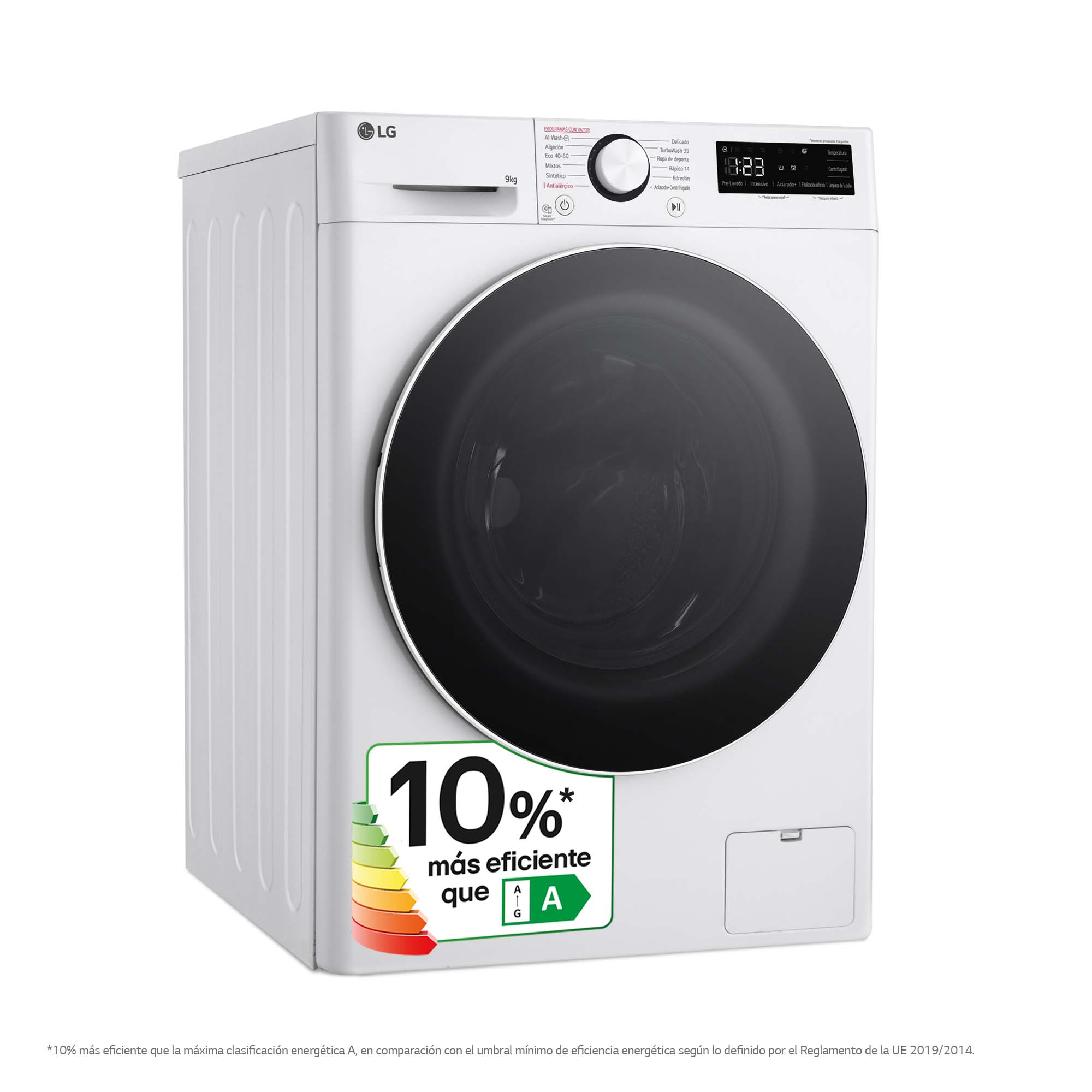Thumbnail 2 de LG F4WR6009A0W lavadora 9 kg 1400 rpm TurboWash