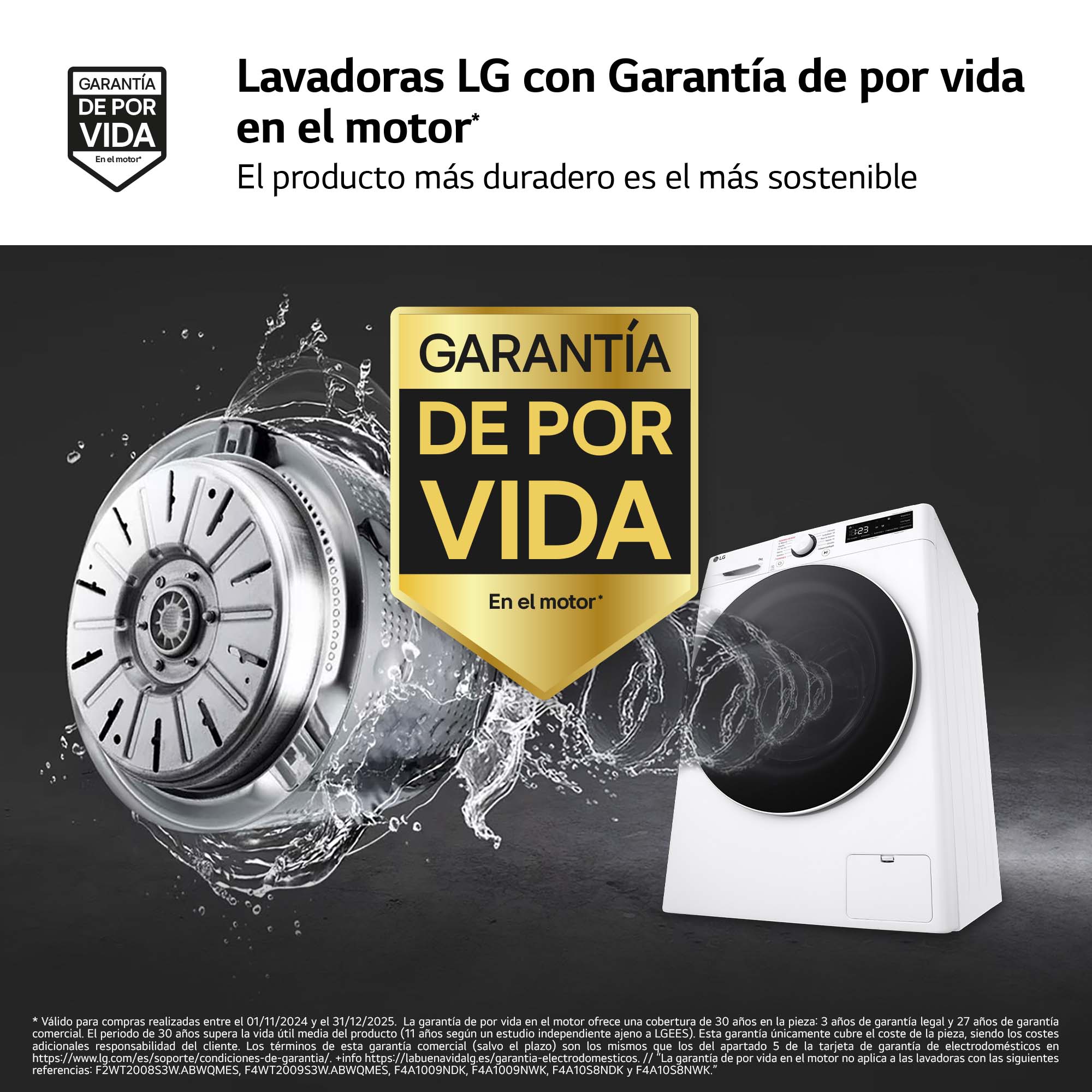 Thumbnail 5 de LG F4WR6009A0W lavadora 9 kg 1400 rpm TurboWash